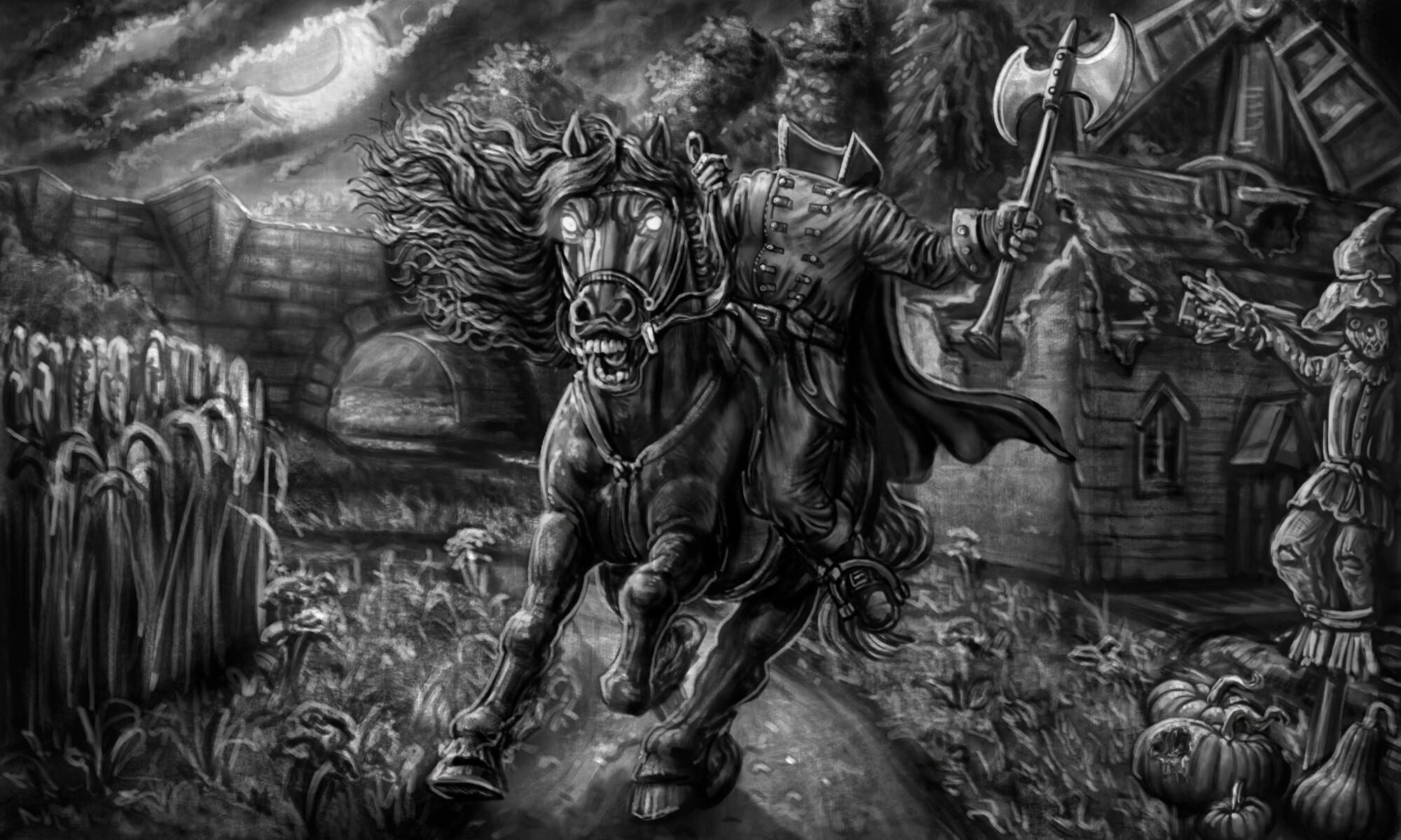 The ride of the Headless Horseman The Headless Horseman as found in Colonial Gothic